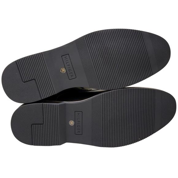 Tommy Hilfiger Men Rosell Plain Toe Chukka Boots Size US 9.5M Black Faux Leather - Picture 4 of 5